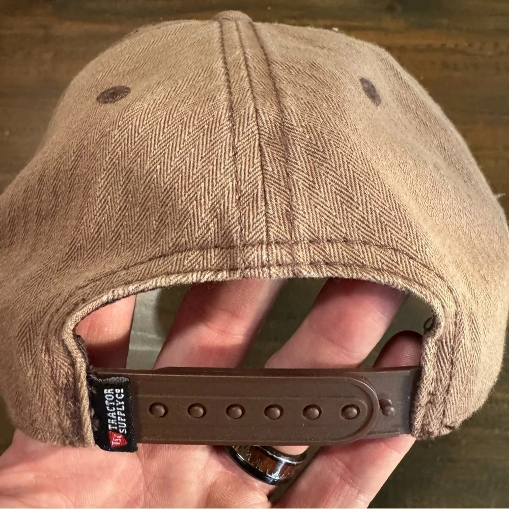 Tractor Supply Co Snapback Hat Brown One Size Adjustable Embroidered
